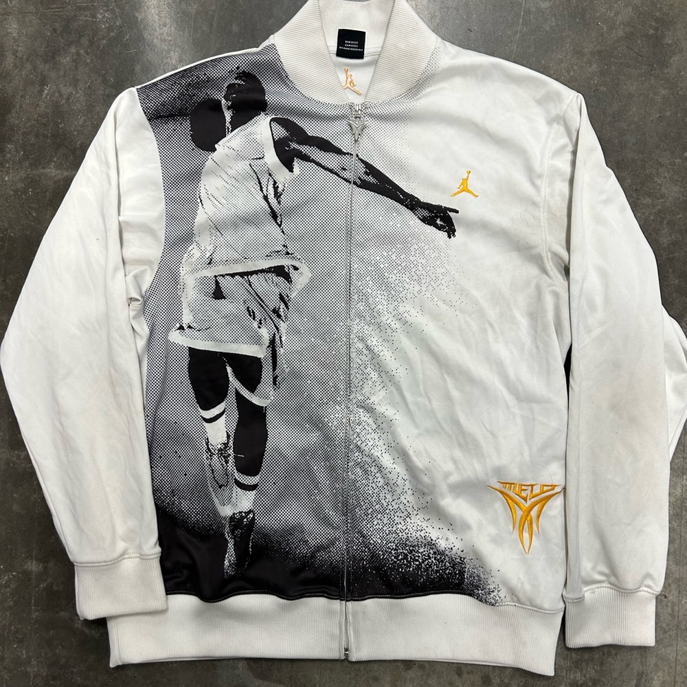 Jordan x Melo White zip up sweater